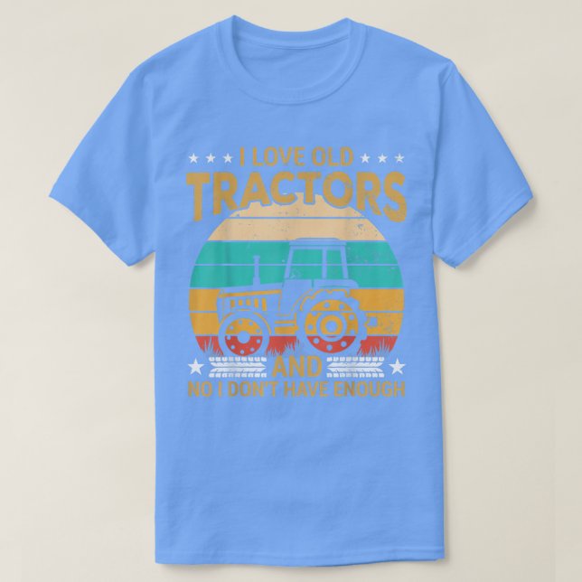 T-shirt J'aime les vieux Tracteurs amusants Tractor Collec (Design devant)