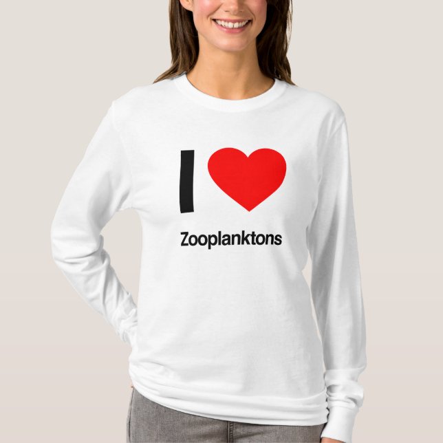 T-shirt j'aime les zooplanctons (Devant)