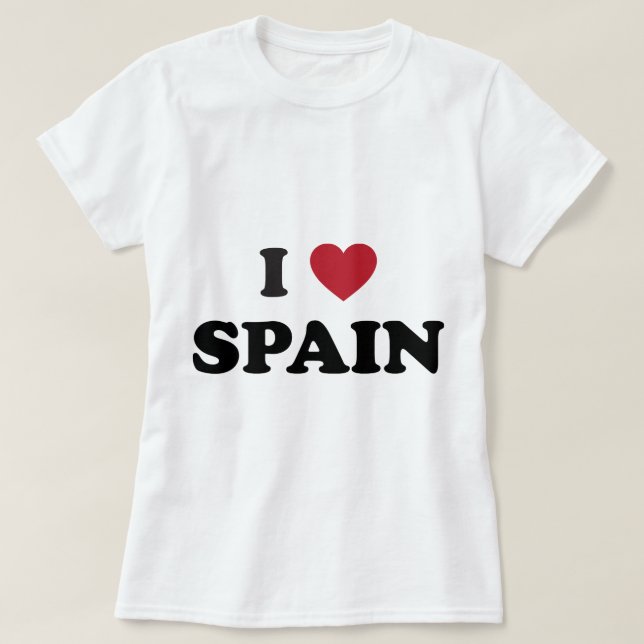 T-shirt J'aime l'Espagne (Design devant)