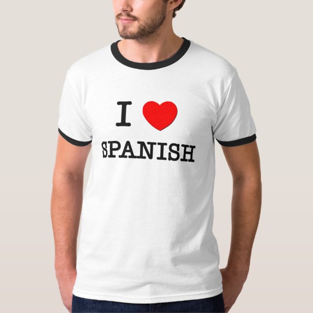T-shirt J'aime l'espagnol (Devant)