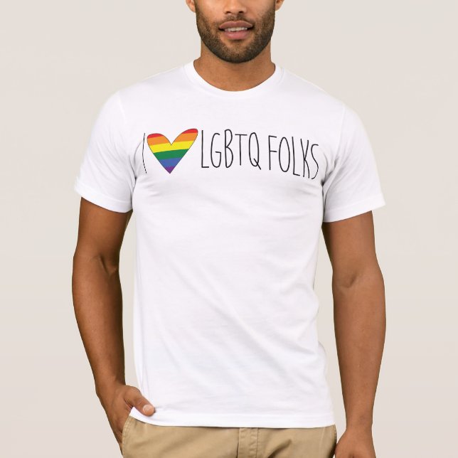 T-shirt J'aime LGBTQ - base de visibilité directe Sueños (Devant)