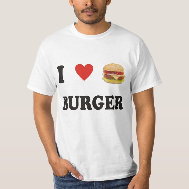 T-shirt J'aime l'hamburger (Devant)
