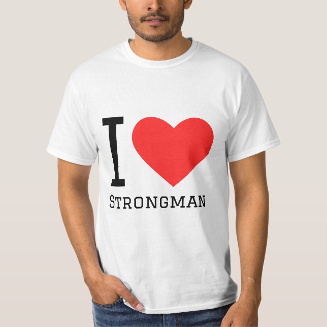 T-shirt J'aime l'homme fort (Devant)