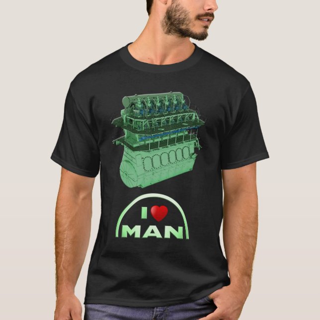 T-shirt J'aime l'HOMME - noir (Devant)
