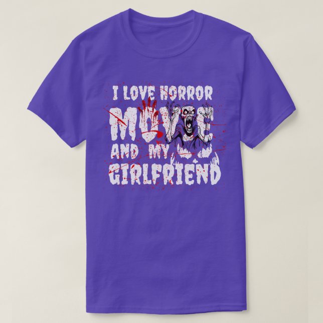 T-shirt J'Aime L'Horreur Et MA copine (Design devant)