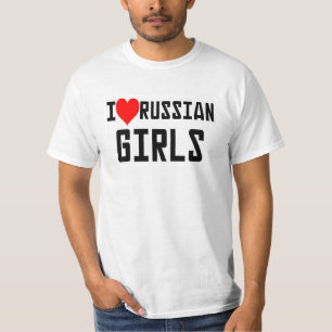 T-shirt J'aime l'humour drôle de la Russie CCCP de filles