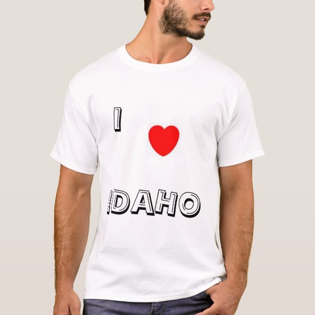 T-shirt J'aime l'Idaho (Devant)