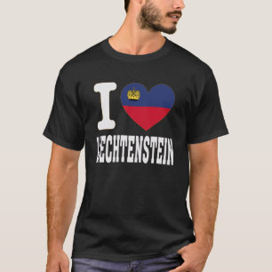 T-shirt J'aime Liechtenstein Cœur Souvenir Amoureux Fierté