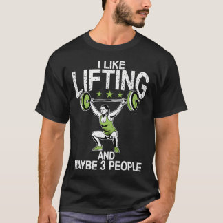 T-shirt J'Aime Lifting Et Peut-Être 3 Personnes Fitness Gy