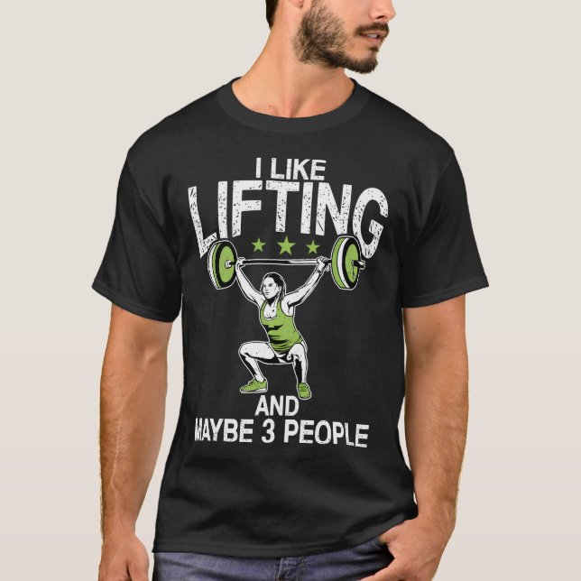 T-shirt J'Aime Lifting Et Peut-Être 3 Personnes Fitness Gy (Devant)