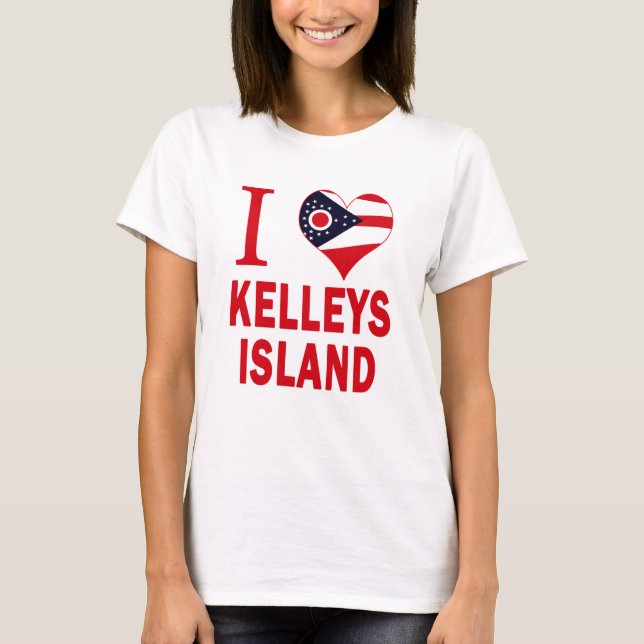 T-shirt J'aime l'île de Kelleys, Ohio (Devant)