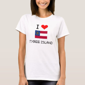 T-shirt J'aime l'ÎLE la Géorgie de TYBEE