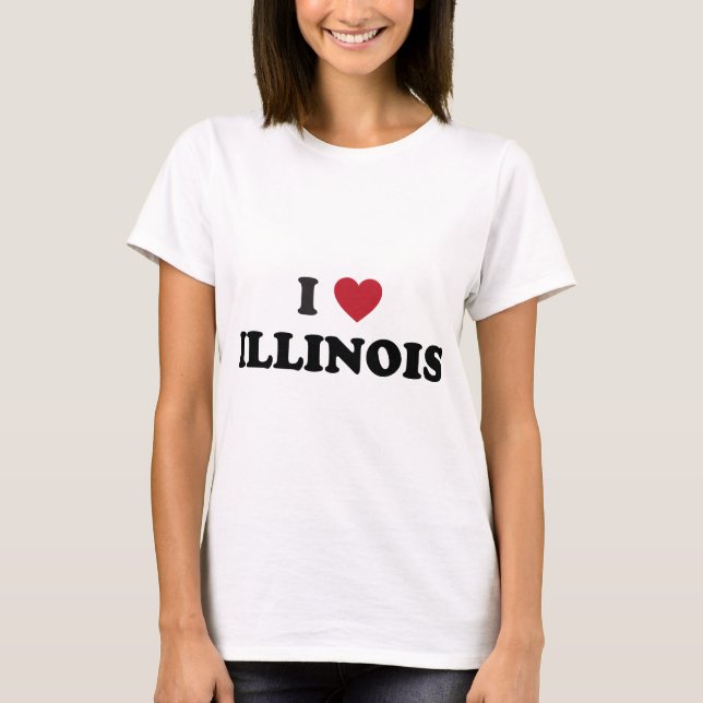 T-shirt J'aime l'Illinois (Devant)