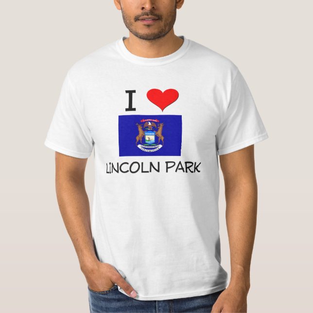 T-shirt J'aime Lincoln Park Michigan (Devant)