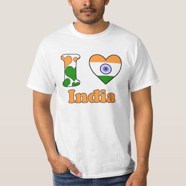 T-shirt J'aime l'Inde (Devant)