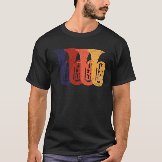 T-shirt J'aime l'instrument Tuba (Devant)