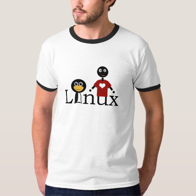T-shirt J'aime Linux (Devant)