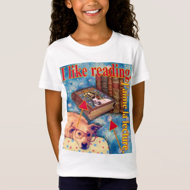 T-Shirt J'aime lire. (Devant)