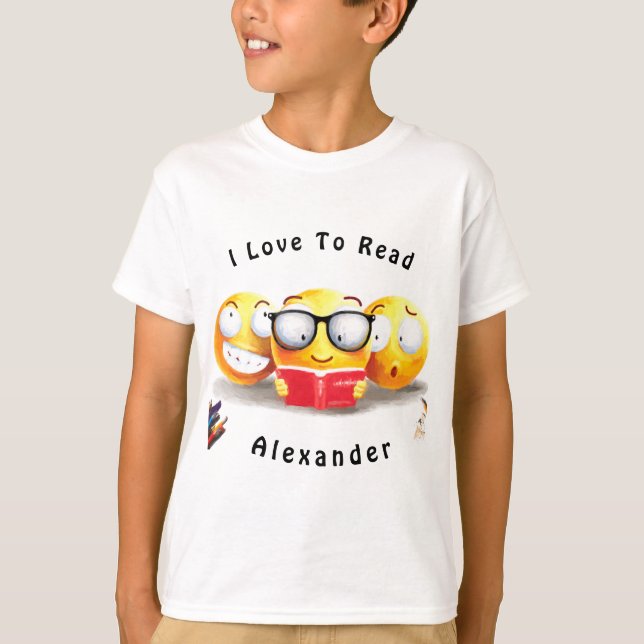 T-shirt J'Aime Lire Lecteur De Livres (Devant)