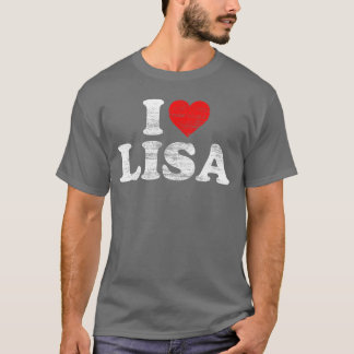 T-shirt J'aime Lisa Heart famille garçon ami