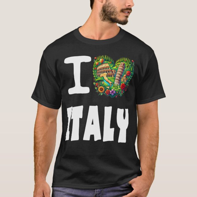 T-shirt J'aime l'Italie (Devant)