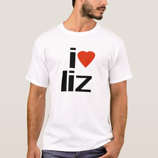 T-shirt j'aime liz (Devant)