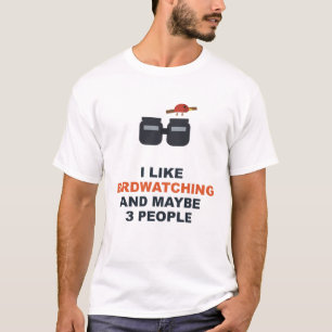 T-shirt J'aime l'observation des oiseaux et peut-être 3 pe