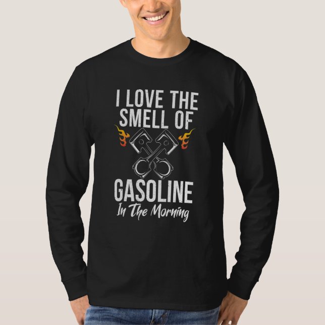 T-shirt J'Aime L'Odeur De L'Essence Dans La Réparation Du  (Devant)