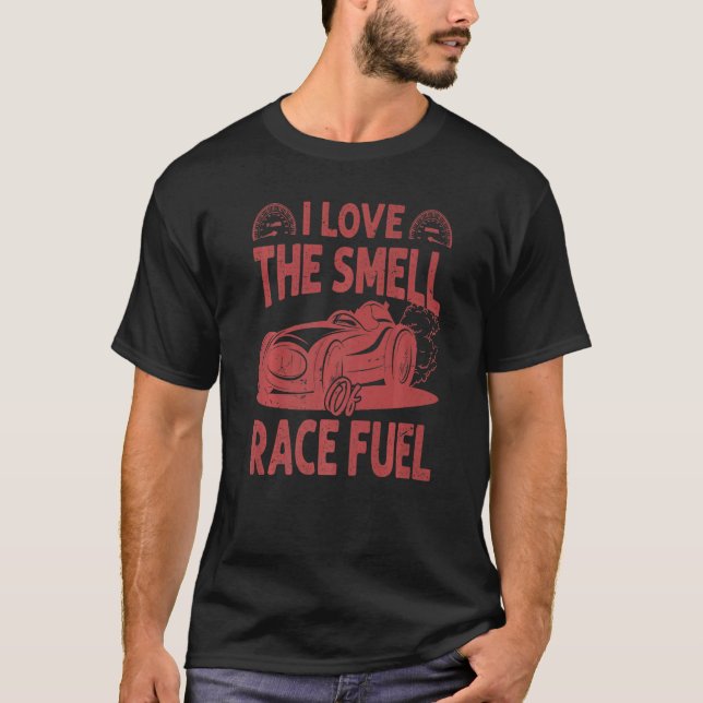 T-shirt J'Aime L'Odeur De Race Fuel Racing Race Mecha (Devant)