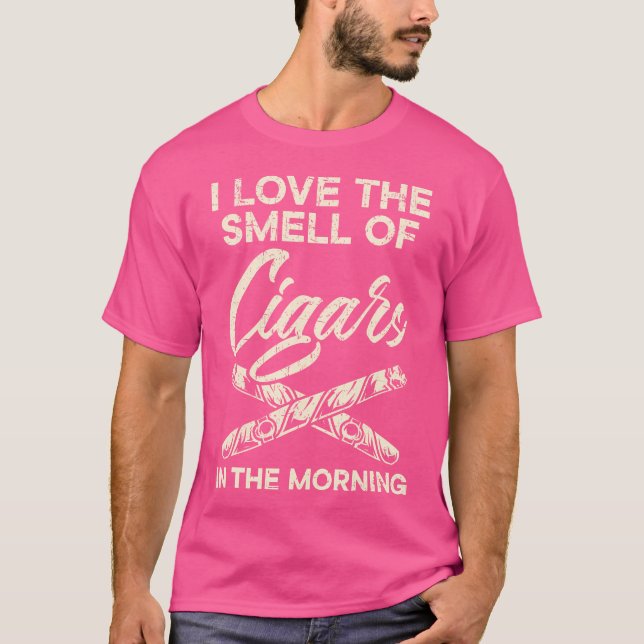 T-shirt J'Aime L'Odeur Des Cigares Tabac Fumée De Cigarett (Devant)