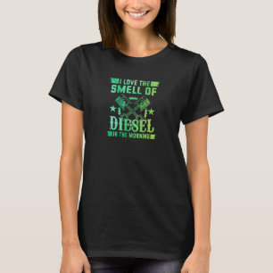 T-shirt J'Aime L'Odeur Du Diesel Dans La Voiture Matin Amo