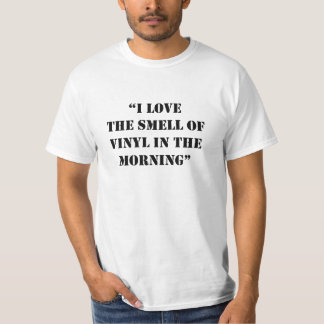 T-shirt J'aime l'odeur du vinyle pendant le matin