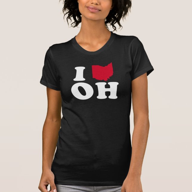T-shirt J'AIME l'OHIO - CLASSIQUE - la conception de carte (Devant)