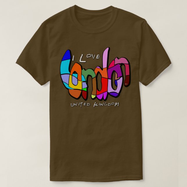 T-shirt J'aime Londres Royaume-Uni (Design devant)