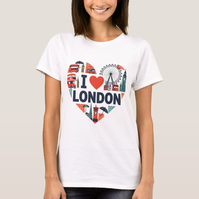 T-shirt j'aime londres t shirts uk - I ❤️ LONDON Tee (Devant)