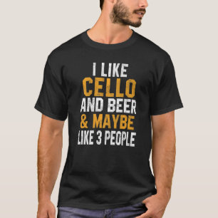 T-shirt J'Aime L'Orchestre Des Joueurs Cello Et Beer Cello