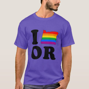 T-SHIRT J'AIME L'ORÉGON GAI