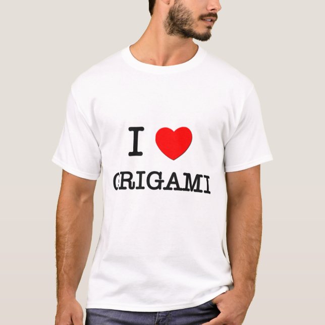 T-SHIRT J'AIME L'ORIGAMI (Devant)