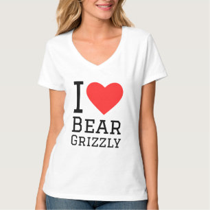 T-shirt J'aime l'ours grizzli