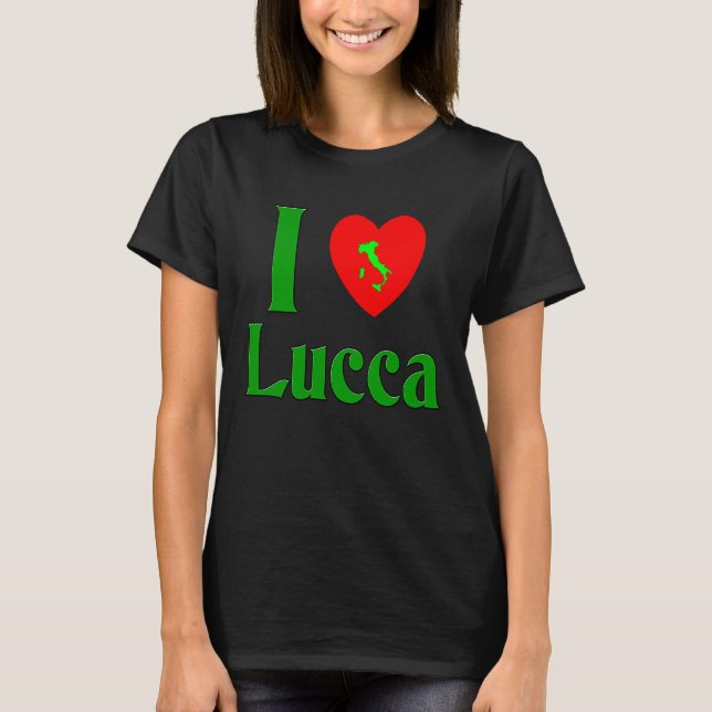 T-shirt J'aime Lucca Italie (Devant)