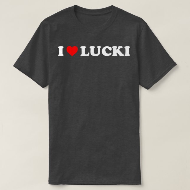 T-shirt j'aime lucki Heart Lucki (Design devant)
