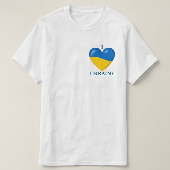 T-shirt J'aime l'Ukraine (Design devant)