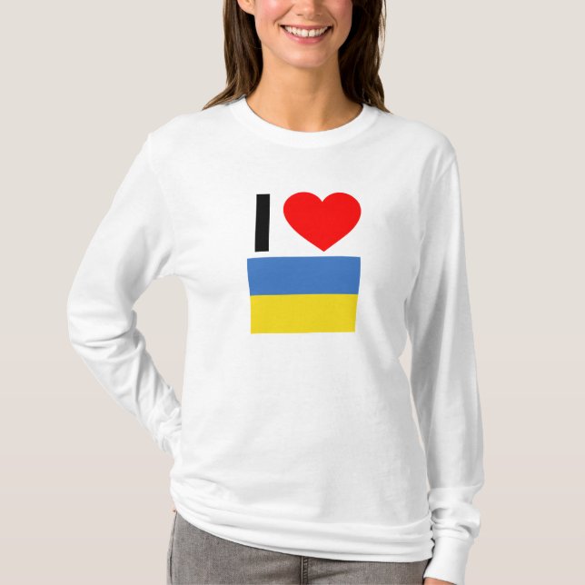 T-shirt j'aime l'ukraine (Devant)