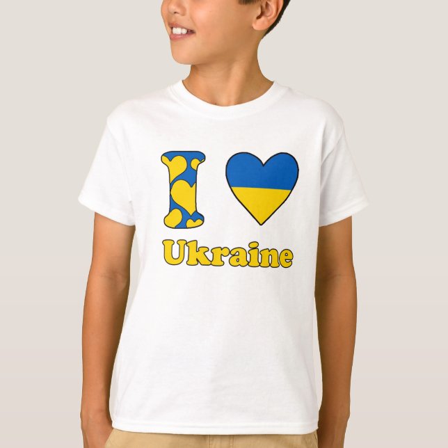 T-shirt J'aime l'Ukraine (Devant)
