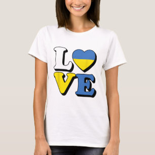 T-shirt J'aime l'Ukraine Voyage Souvenir Vacances Ukrainie