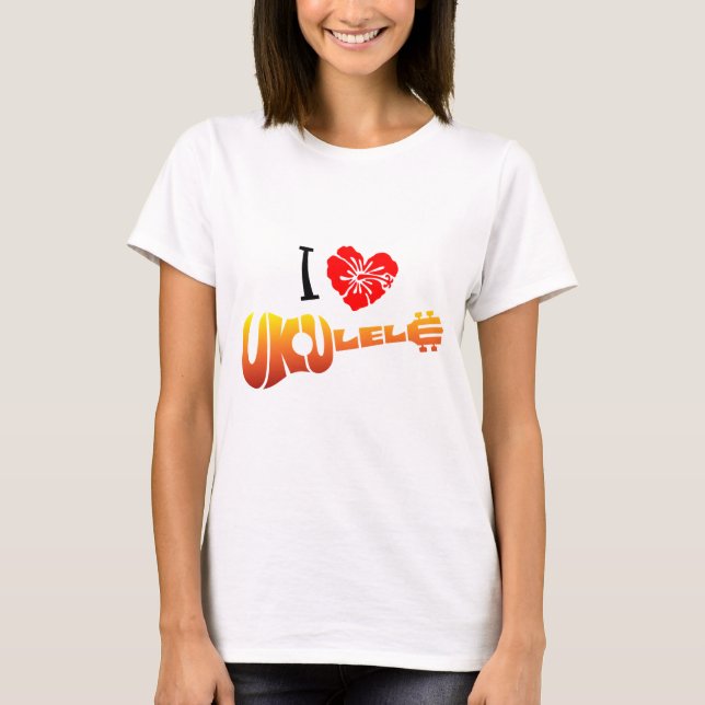 T-shirt J'aime l'ukulélé (Devant)