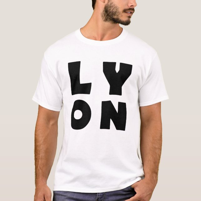 T-shirt J'aime Lyon France (Devant)