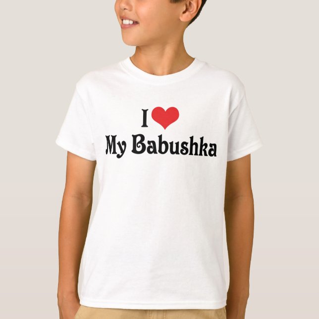 T-shirt J'aime ma babouchka (Devant)