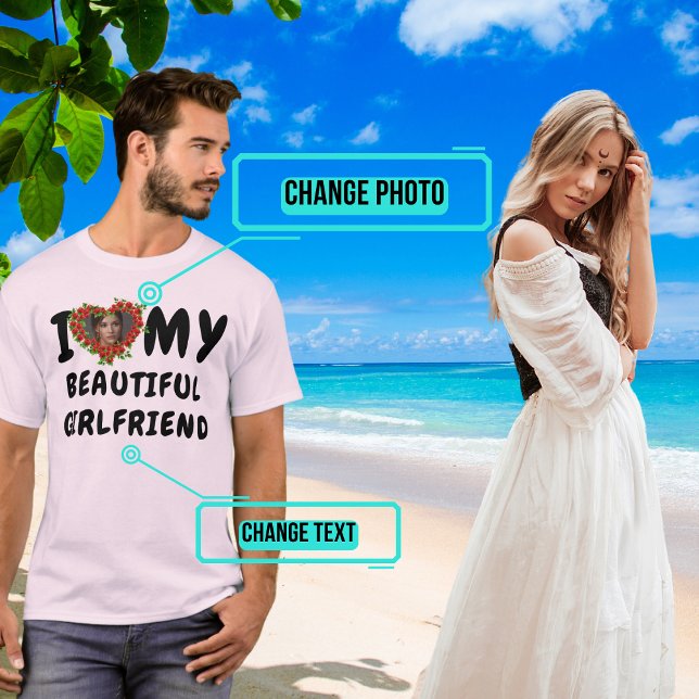 T-shirt J'Aime Ma Belle Petite Amie (Show your girlfriend just how much she means to you with this statement of true love. )