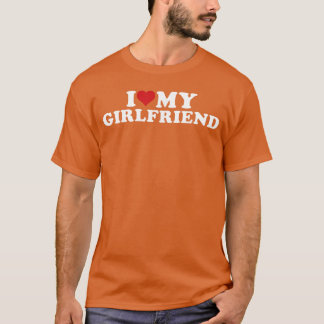 T-shirt J'aime ma belle petite amie Je suis fou de ma bell